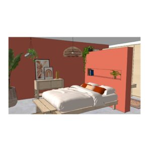 Nina Ontwerpt | 10 3D visualisatie Romantische slaapkamer 5
