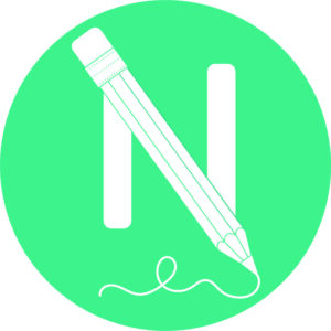 Nina Ontwerpt | Huisstijl Logo wit blauw N